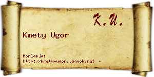 Kmety Ugor névjegykártya